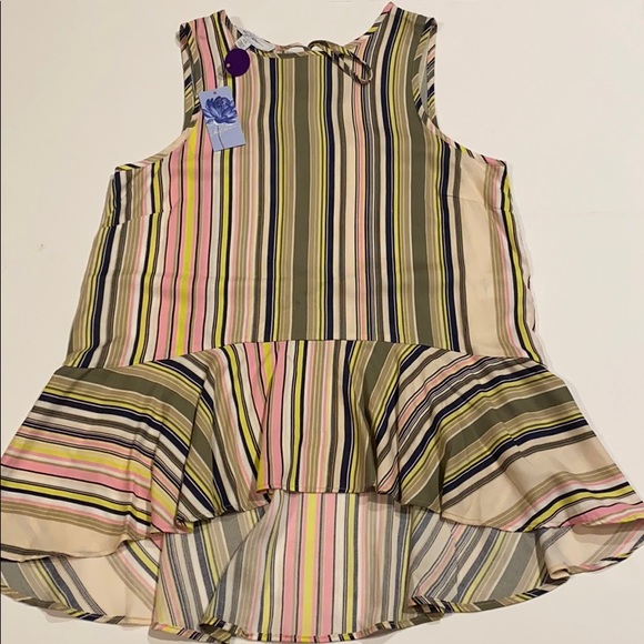 Libby Edelman XS Striped Tank Top Pullover New - Picture 1 of 12